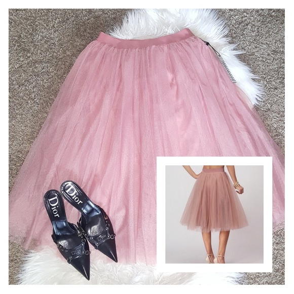 Boutique Dresses & Skirts - Mauve/Rose Ballerina Tulle Skirt